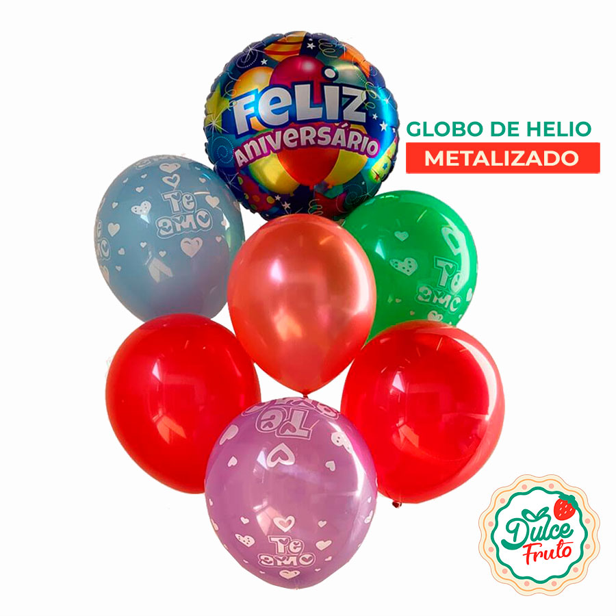 Globo de Helio Metalizado Feliz Aniversario