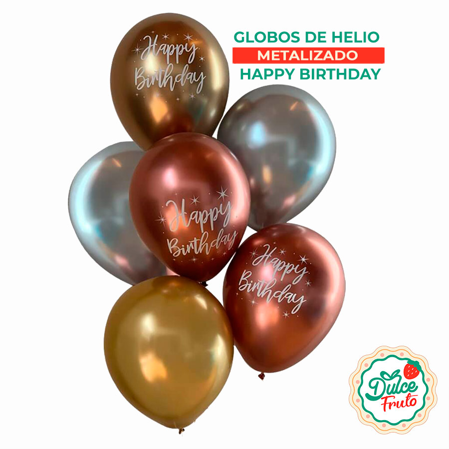 Globos de Helio Metalizado Happy Birthday