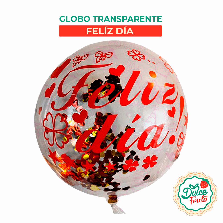 Globo Transparente Feliz Día