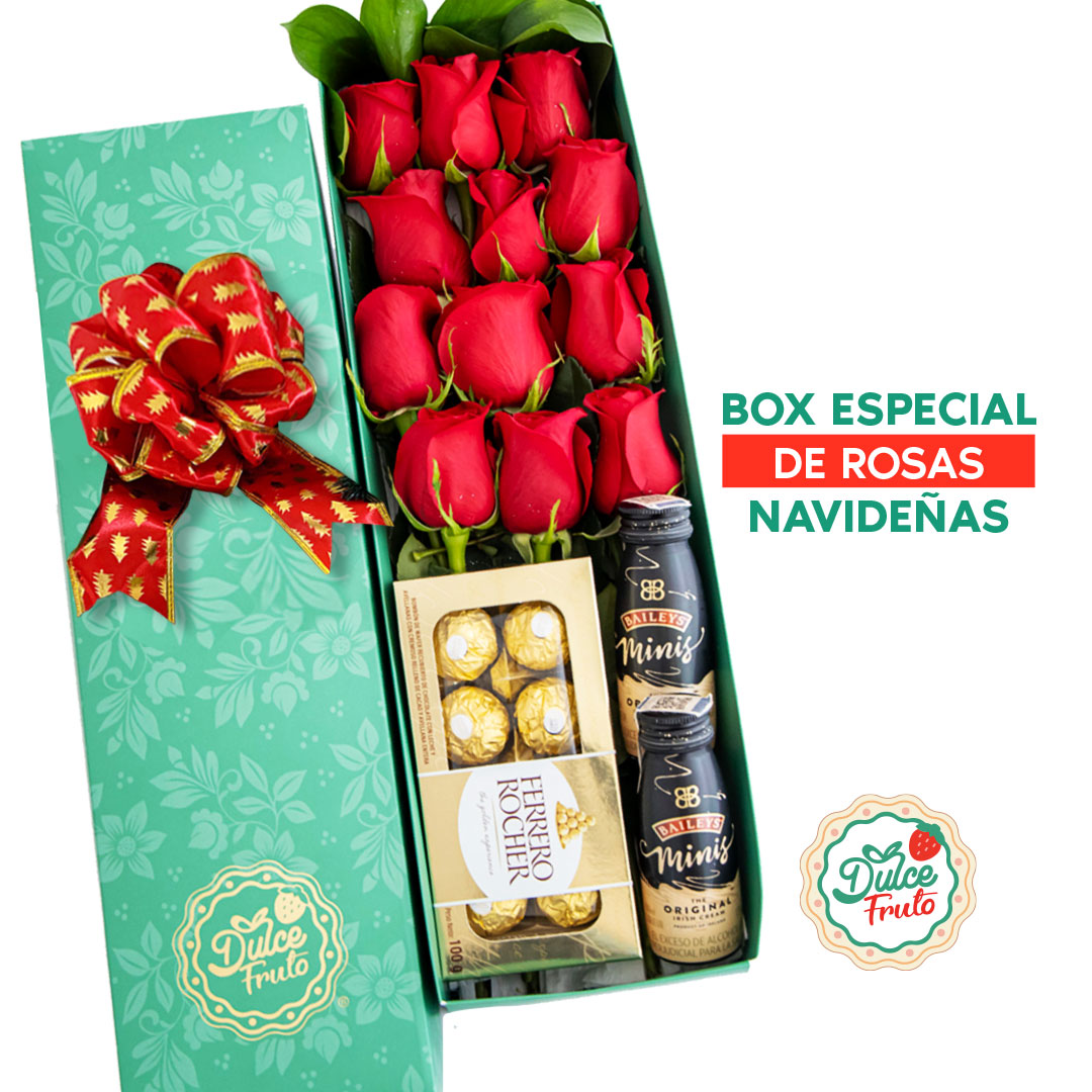Box Especial de rosas navideñas